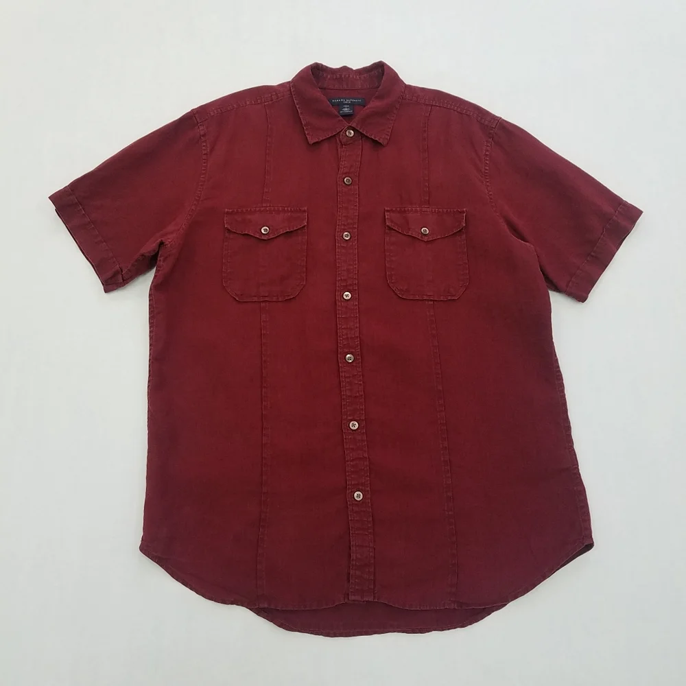 Banana Republic Short Sleeve Button Up Linen Shirt